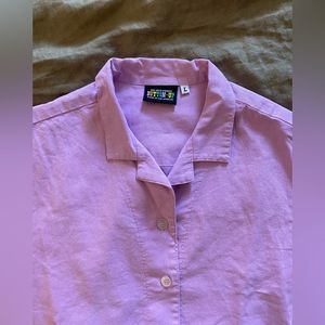 Big Bud Press Pantry Button Up Shirt Lilac/Lavender Unisex size Large